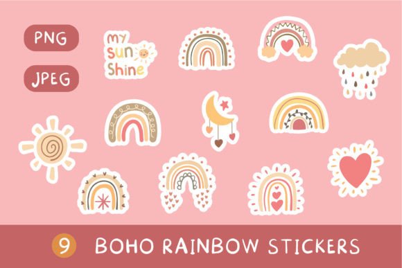 Download Rainbow Printable Digital Sticker Cricut - Sticker cricut Collection