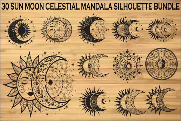 Download Sun Moon Celestial Mandala Bundle - Premium Resources