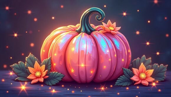 Download 🎨 a Holographic Effect Pumpkin with Shi - Holographic effect Collection