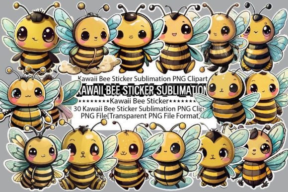Download Kawaii Bee Sticker Bundle - Bee sticker bundle Collection