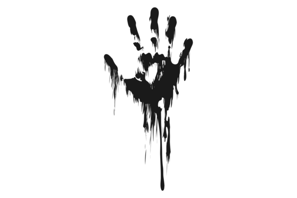 Download Black Handprint Silhouette. Horror Death - Horror Collection